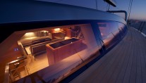 Sailing yacht Sarissa -  On Deck at night